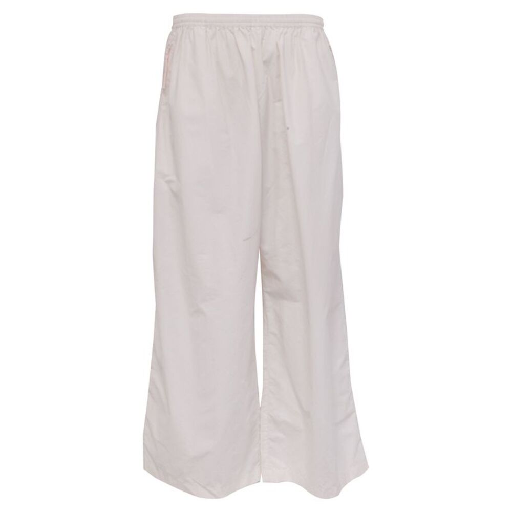 Acne Studios Drawstring Wide-Leg Pants in White Cotton